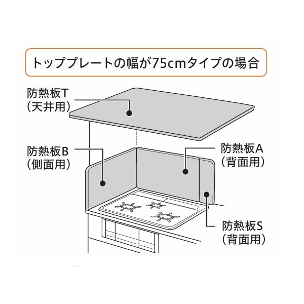 画像2: パロマ 90083061400 ビルトインコンロ部材 防熱板T (900×550) 天井用 (2)