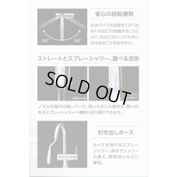 画像6: 『在庫あり』 三菱ケミカル・クリンスイ F915EHU アンダーシンク複合水栓 ビルトイン浄水器 一般地用 浄水カートリッジ付 (F914EHU の後継品) ☆2 (6)