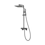 画像: SANEI/三栄水栓 SK18502A-1S2-MDP サーモシャワー混合栓 マットブラック 受注生産品 §