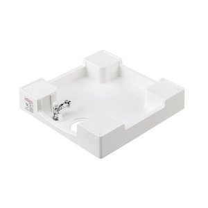 画像: SANEI/三栄水栓 H5410S6-W-640 洗濯機用品 洗濯機パン 洗濯機パン(洗濯機用水栓付) ホワイト