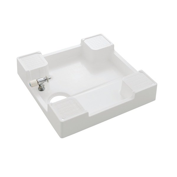 画像1: SANEI/三栄水栓 H5410KS-W-640 洗濯機用品 洗濯機パン 洗濯機パン(洗濯機用水栓付) ホワイト (1)