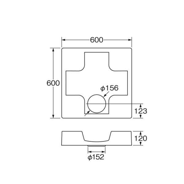画像2: SANEI/三栄水栓 H5412-W-600 洗濯機用品 洗濯機パン 洗濯機パン ホワイト (2)