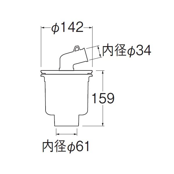 画像2: SANEI/三栄水栓 H5550CW-50 洗濯機用品 洗濯機排水トラップ 洗濯機排水トラップ (2)