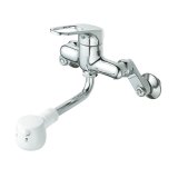 画像: SANEI/三栄水栓 K1700EM-W 混合栓 台付混合栓 壁付混合栓 シングル切替シャワー混合栓