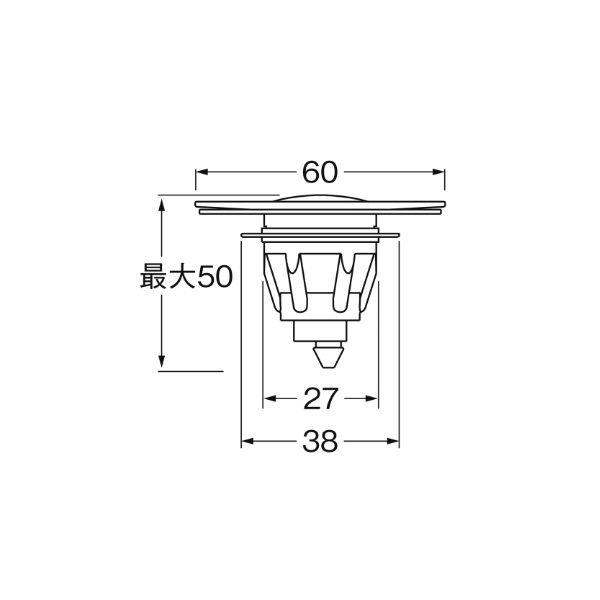 画像2: SANEI/三栄水栓 PH343 洗面用品 排水トラップ部品 ポップアップ排水栓 (2)