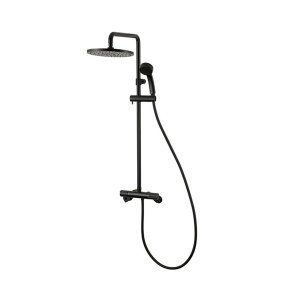 画像: SANEI/三栄水栓 SK18C-1S1-MDP-13 混合栓 壁付シャワー混合栓 サーモシャワー混合栓 URBAN TOWER マットブラック 受注生産品 §