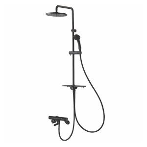 画像: SANEI/三栄水栓 SK18C-2S1-MDP 混合栓 壁付シャワー混合栓 サーモシャワー混合栓 URBAN TOWER マットブラック 受注生産品 §