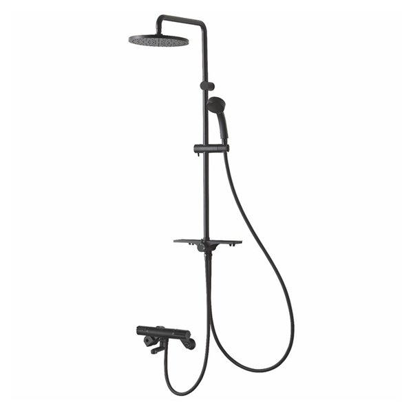 画像1: SANEI/三栄水栓 SK18C-2S1-MDP 混合栓 壁付シャワー混合栓 サーモシャワー混合栓 URBAN TOWER マットブラック 受注生産品 § (1)