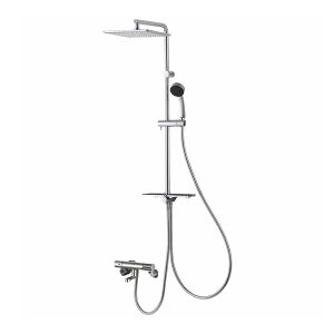 画像: SANEI/三栄水栓 SK18CK-2S2 混合栓 壁付シャワー混合栓 サーモシャワー混合栓 URBAN TOWER 寒冷地用 クロム