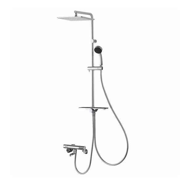 画像1: SANEI/三栄水栓 SK18CK-2S2 混合栓 壁付シャワー混合栓 サーモシャワー混合栓 URBAN TOWER 寒冷地用 クロム (1)