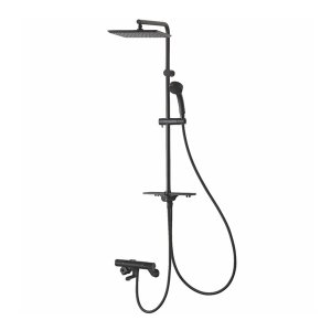 画像: SANEI/三栄水栓 SK18C-2S2-MDP 混合栓 壁付シャワー混合栓 サーモシャワー混合栓 URBAN TOWER マットブラック 受注生産品 §