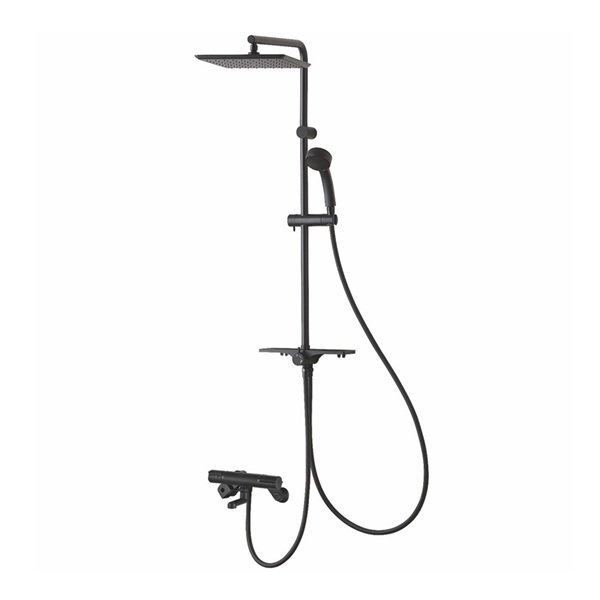 画像1: SANEI/三栄水栓 SK18C-2S2-MDP 混合栓 壁付シャワー混合栓 サーモシャワー混合栓 URBAN TOWER マットブラック 受注生産品 § (1)