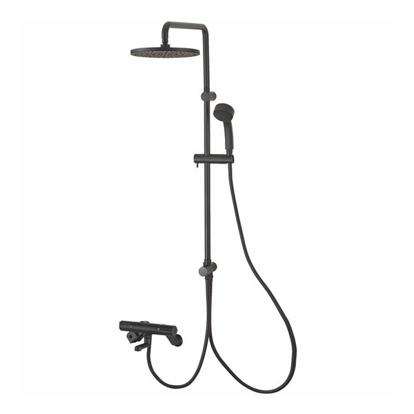 画像1: SANEI/三栄水栓 SK18CK-2S3-MDP 混合栓 壁付シャワー混合栓 サーモシャワー混合栓 URBAN TOWER 寒冷地用 マットブラック 受注生産品 § (1)