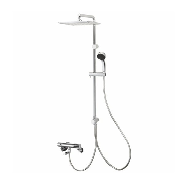 画像1: SANEI/三栄水栓 SK18C-2S4 混合栓 壁付シャワー混合栓 サーモシャワー混合栓 URBAN TOWER クロム (1)