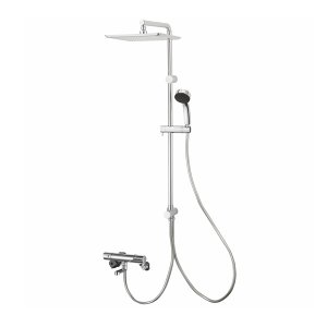 画像: SANEI/三栄水栓 SK18CK-2S4 混合栓 壁付シャワー混合栓 サーモシャワー混合栓 URBAN TOWER 寒冷地用 クロム