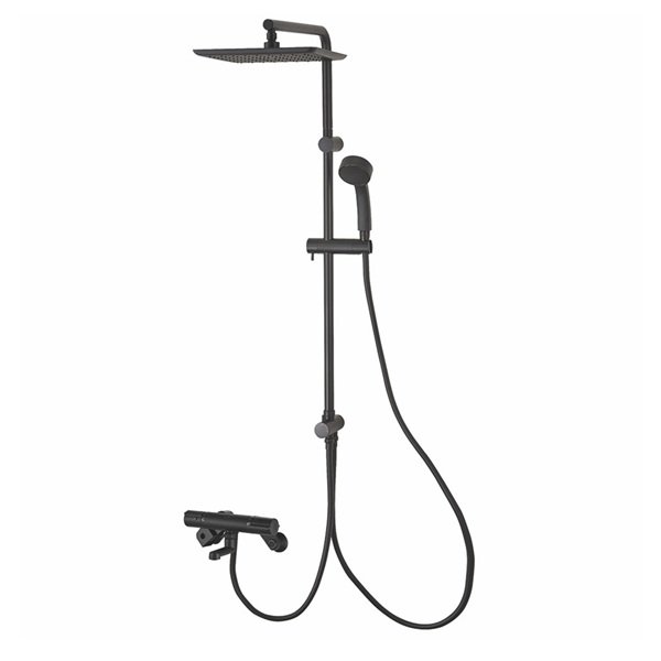 画像1: SANEI/三栄水栓 SK18C-2S4-MDP 混合栓 壁付シャワー混合栓 サーモシャワー混合栓 URBAN TOWER マットブラック 受注生産品 § (1)