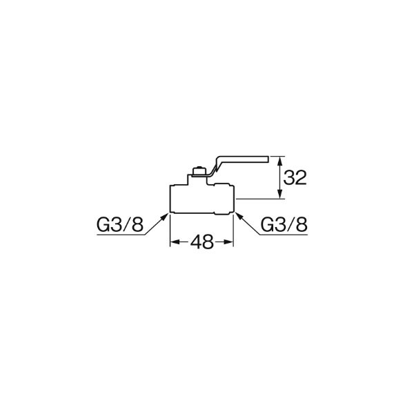 画像2: SANEI/三栄水栓 V60C-10 バルブ ボールバルブ 散水栓 メートルコック (2)