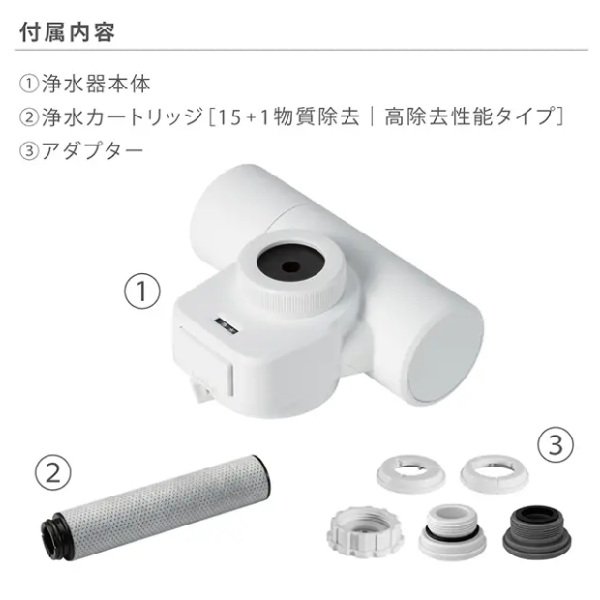 画像2: タカギ H790WT6H 蛇口直結型浄水器 mini Neo ホワイト 白 (2)