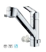 画像: タカギ JL326MN-NNLR 蛇口一体型浄水器 シングルレバー混合栓 (ワンホール型)分岐対応型 (分岐コック付) メッキ  みず工房 クリーンシリーズ