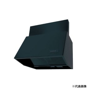 画像: 『本州のみ配送可』高須産業 WES-753A(K) レンジフード 幅750mm シロッコファン 深型フード パイプ径φ150 前幕板付属 ブラック 受注品♪§