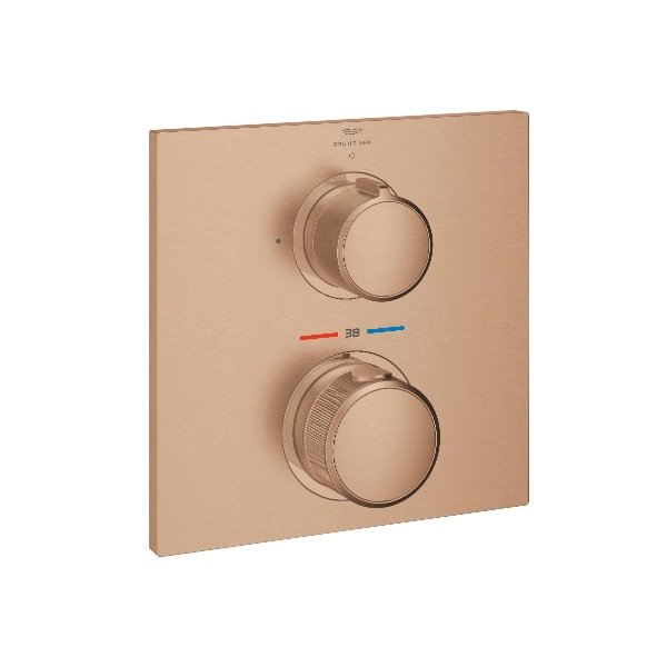 画像1: グローエ 19380DL2J 浴室用水栓 アリュール・サーモスタットシャワー埋込混合栓 化粧部 ブラッシュドウォームサンセット ※受注生産品 § (1)