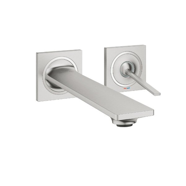 画像1: グローエ 19386DC2J 洗面用水栓 アリュール・シングルレバー壁出洗面混合栓 Mサイズスーパースチール ※受注生産品 § (1)