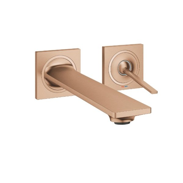 画像1: グローエ 19386DL2J 洗面用水栓 アリュール・シングルレバー壁出洗面混合栓 Mサイズブラッシュドウォームサンセット ※受注生産品 § (1)