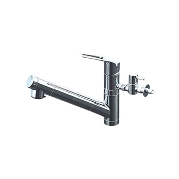 画像1: KVK KM6001ZEC2TU 浄水器内蔵用シングルシャワー付混合栓 (eレバー) (分岐止水栓付) 寒冷地用 (1)