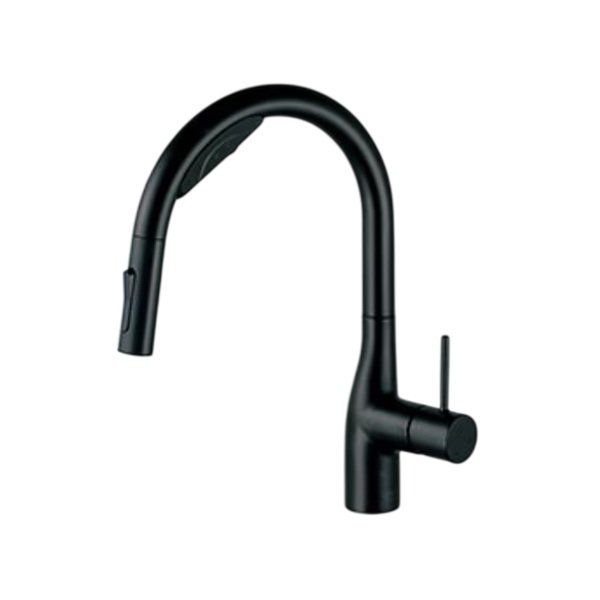 画像1: KVK KM6092ECM5 ビルトイン浄水器用シングルシャワー付混合栓 (Wセンサー付) (ｅレバー) マットブラック ACタイプ (1)