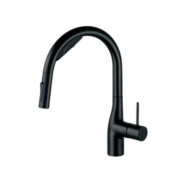 画像1: KVK KM6092SCECM5 ビルトイン浄水器用シングルシャワー付混合栓 (Wセンサー付) (ｅレバー) マットブラック ACタイプ 浄水カートリッジセット付 (1)