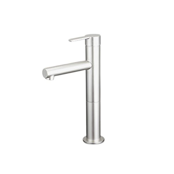 画像1: KVK MSL190DLETS シングル混合栓 ロングボディ チタニウムシルバー (1)