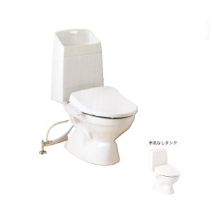 画像: ジャニス工業 便器 + タンク + 温水洗浄便座 [SC8024-SGB + SV2003-1EH + JCS-630ENN BW1] 床排水タイプ 手洗付 袖操作 ピュアホワイト BMシリーズ ♪