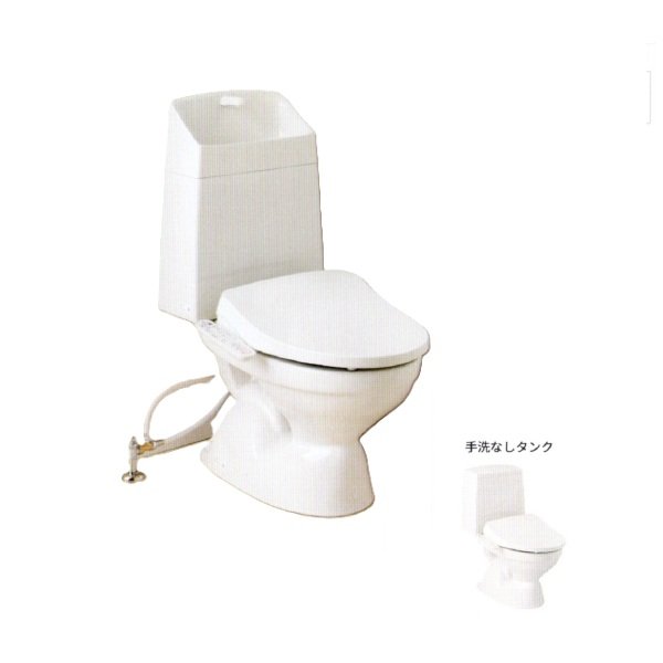 画像1: ジャニス工業 便器 + タンク + 温水洗浄便座 [SC8024-SGB + SV2003-1EH + JCS-630ENN BW1] 床排水タイプ 手洗付 袖操作 ピュアホワイト BMシリーズ ♪ (1)