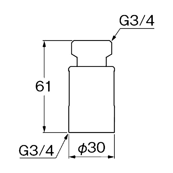 画像2: SANEI/三栄水栓 PM101-20 単水栓 洗濯機用水栓 FB洗濯機用アダプター (2)