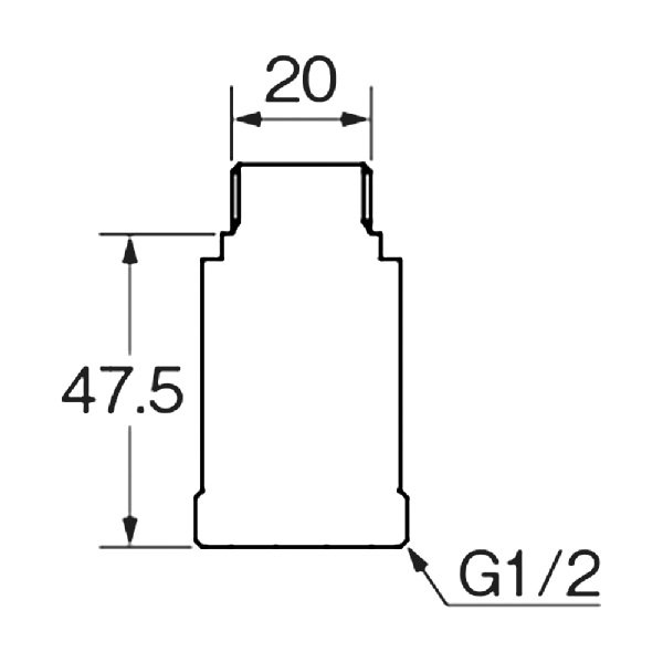 画像2: SANEI/三栄水栓 V711 配管 水撃低減器 一軸減圧弁 (2)