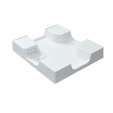 画像: シナネン KSBS-7464SNW 洗濯機防水パン ベストレイ 給水栓付き 74嵩上げタイプ トラップ位置:センター 泡逆流防止ヨコ引き排水トラップ付 スノーホワイト♪