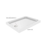 画像: シナネン BS-8064SNW ベーシックタイプ 洗濯機防水パン ベストレイ トラップ位置:センター 泡逆流防止ヨコ引き排水トラップ付 スノーホワイト ♪