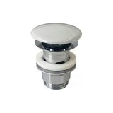 画像: セラトレーディング VB8L0334R ダイレクトプッシュ排水ヘッド部(ループ&フレンズ 洗面器専用品) ホワイト ♪