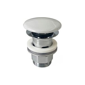 画像: セラトレーディング VB8L0334R ダイレクトプッシュ排水ヘッド部(ループ&フレンズ 洗面器専用品) ホワイト ♪