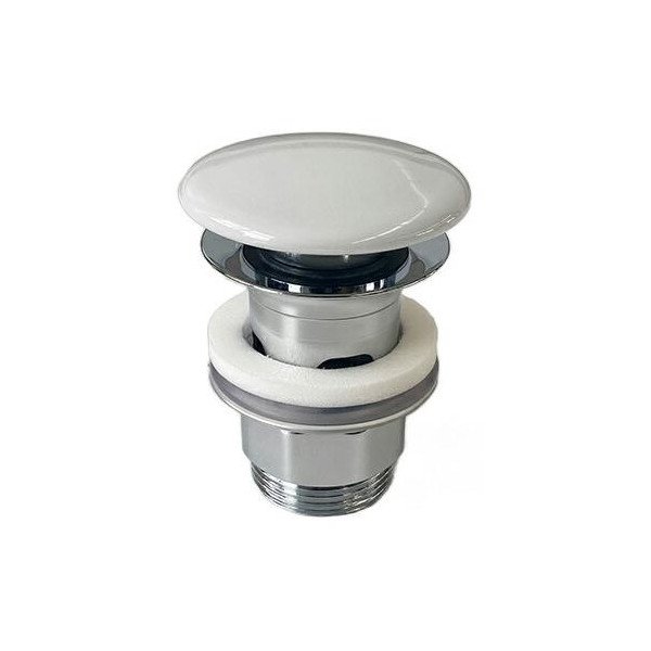 画像1: セラトレーディング VB8L0334R ダイレクトプッシュ排水ヘッド部(ループ&フレンズ 洗面器専用品) ホワイト ♪ (1)
