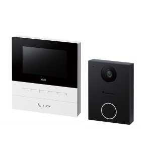 画像: Nasta KS-ND02A-WBK インターホン2 親機ホワイト×子機ブラック Interphon2 玄関子機＋室内親機セット 24時間防犯カメラ機能 自動応答機能 スマホ対応
