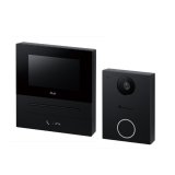 画像: Nasta KS-ND02A-BKBK インターホン2 親機ブラック×子機ブラック Interphon2 玄関子機＋室内親機セット 24時間防犯カメラ機能 自動応答機能 スマホ対応