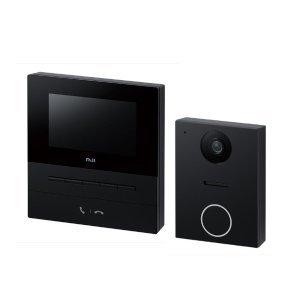画像: Nasta KS-ND02A-BKBK インターホン2 親機ブラック×子機ブラック Interphon2 玄関子機＋室内親機セット 24時間防犯カメラ機能 自動応答機能 スマホ対応
