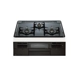 画像: ノーリツ 『N3WV5RWTQ1 プロパン』 ビルトインコンロ METAL TOP メタルトップ 60cm 3口 無水両面焼グリル グレーホーロートップ ♪