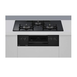 画像: リンナイ 『 RS72W44C39DBW プロパン』 ビルトインコンロ 幅75cm マイトーン プレミアムガラスコート フラットブラック ♪