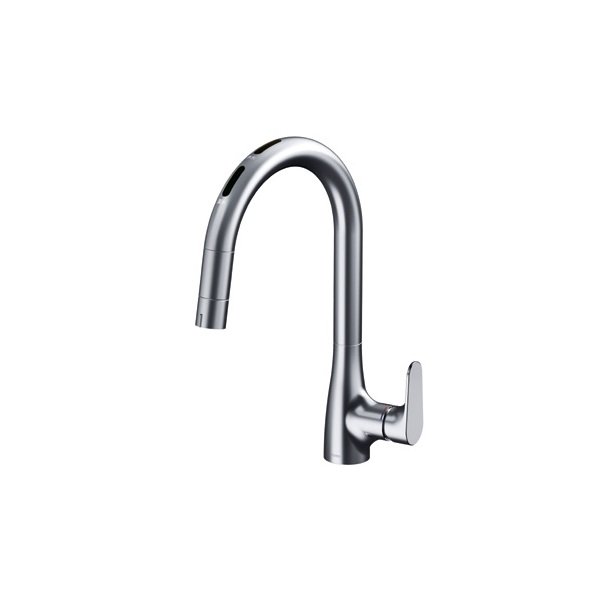 画像1: TOTO TKG206B0J 水栓金具 RFシリーズ シングル混合水栓(台付き1穴) グースネック水栓 浄水器兼用 ビルトイン形 タッチレス エコシングル 浄水カートリッジ付属 (1)