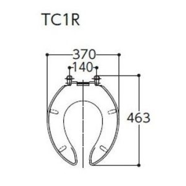 画像3: 【在庫あり】TOTO 【TC1R #NW1】 ホワイト　前割便座/ふたなしタイプ・レギュラーサイズ（普通） [☆5] (3)