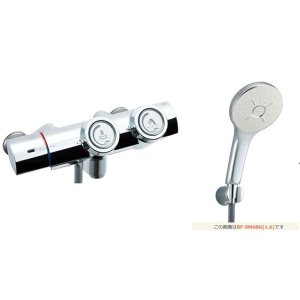 画像: INAX/LIXIL　BF-HW156TSM　水栓金具 洗い場専用 プッシュ式 サーモスタット付シャワーバス水栓 エコアクアシャワーSPA 逆止弁付 めっき仕様  受注生産品 [★§]