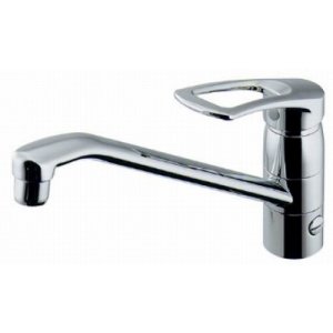 画像: カクダイ　117-063-180　シングルレバー混合栓（分水孔つき）ブレードホース 逆流防止機能付 節湯B [□]