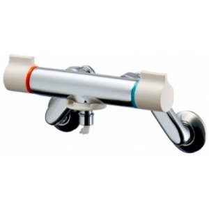 画像: 【メーカー欠品中】水栓金具 カクダイ　127-110　洗濯機用混合栓（ストッパーつき） 逆流防止機能付 [□]